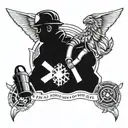 paramedic and firefighting tattoo design idea