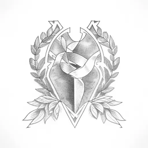 Laurel wreath tattoo design idea