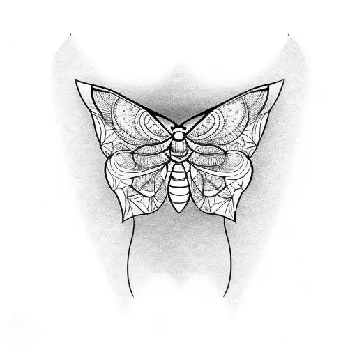 moth  tattoo design idea