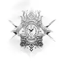 Roman Numeral Birthdate  tattoo design idea