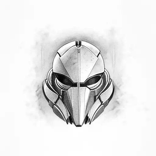 mass effect geth head tattoo design idea