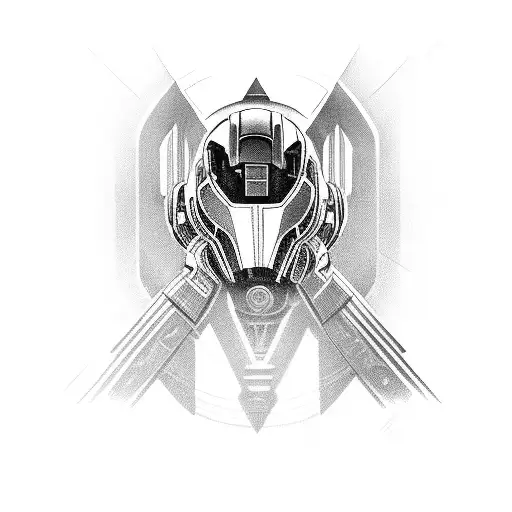 mass effect geth head computing tattoo design idea