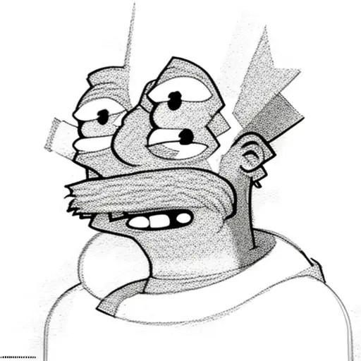 bart simpson muscle tattoo design idea