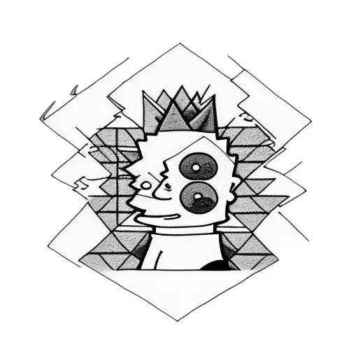 bart simpson muscle tattoo design idea
