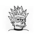 bart simpson muscle tattoo design idea
