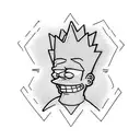 bart simpson muscle tattoo design idea