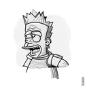 bart simpson muscle tattoo design idea