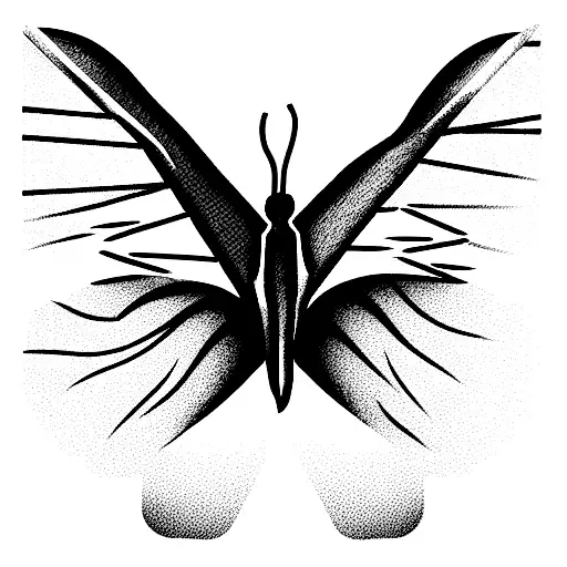 brain that disintegrates into butterflies from the back of the brain to illustrate how damentia effects it tattoo design idea