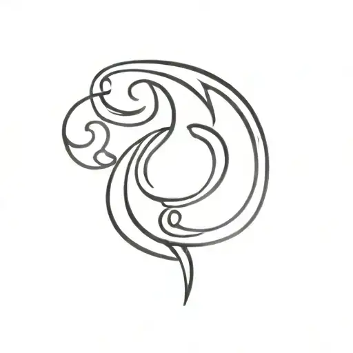 two ampersand symbols intertwined  tattoo design idea