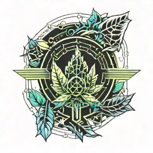 1 bay leaf tattoo design idea