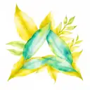bay leaf, infinty sign tattoo design idea