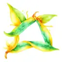 bay leaf, infinty sign tattoo design idea