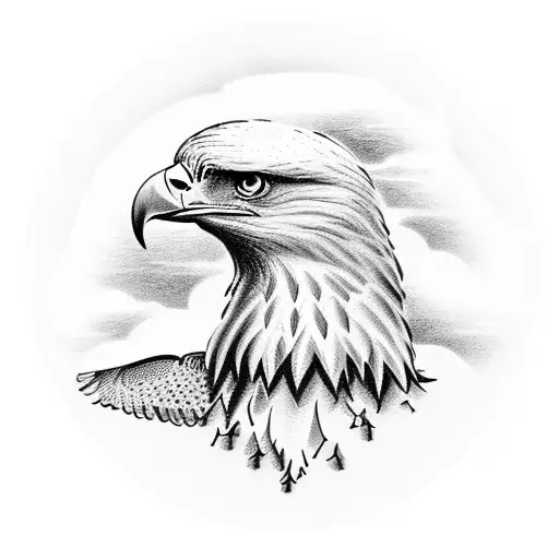 A biblical scene depicting Isaiah 41:10 with an eagle as a symbol of strength tattoo design idea