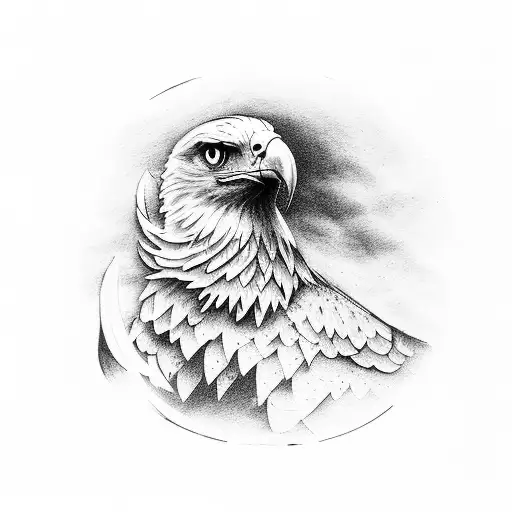 A biblical scene depicting Isaiah 41:10 with an eagle as a symbol of strength tattoo design idea