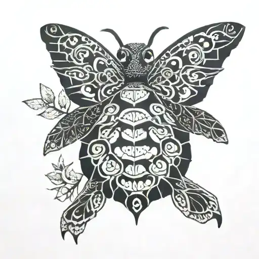 butterfly, turtle, owl  tattoo design idea