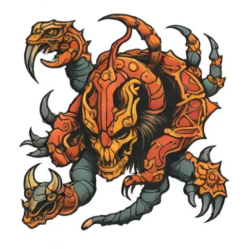 Scorpio and Leo tattoo design idea