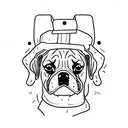 cachorro boxer tattoo design idea