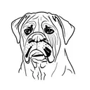 cachorro boxer tattoo design idea