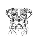 cachorro boxer tattoo design idea