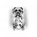 cachorro boxer tattoo design idea