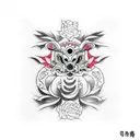 symmetric and modern  tattoo design idea