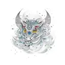 symmetric and modern  tattoo design idea