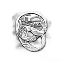 A python and a bjj belt tattoo design idea