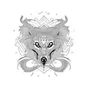 floresta lobo triskelion tattoo design idea