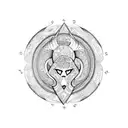 floresta lobo triskelion tattoo design idea