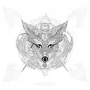 floresta lobo triskelion tattoo design idea