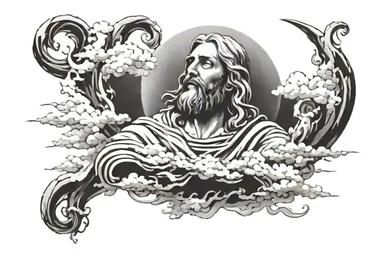 Go to the sky, Jesus, tell me, Moses, that God does not tell you that you are silent tattoo design idea