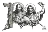Go to the sky, Jesus, tell me, Moses, that God does not tell you that you are silent tattoo design idea