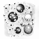 magic eye in space tattoo design idea