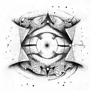 magic eye in space tattoo design idea