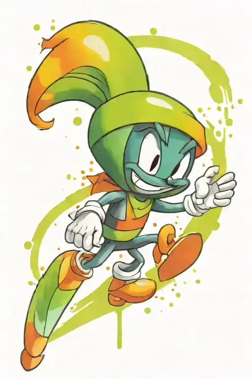 marvin the martian looney toons tattoo design idea