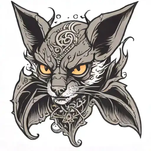 bat tattoo design idea