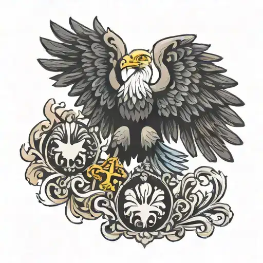 polish eagle  tattoo design idea
