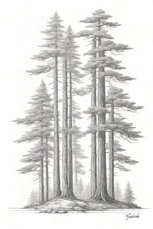 Redwood Forest tattoo design idea