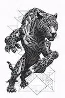 black panther running   tattoo design idea