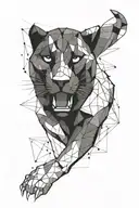 black panther running   tattoo design idea