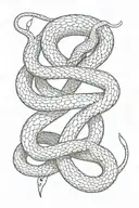 snake eating its own tail infinity tattoo design idea