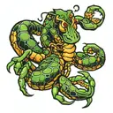 scorpion with  a frog tattoo design idea