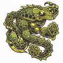 scorpion with  a frog tattoo design idea