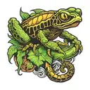 scorpion with  a frog tattoo design idea