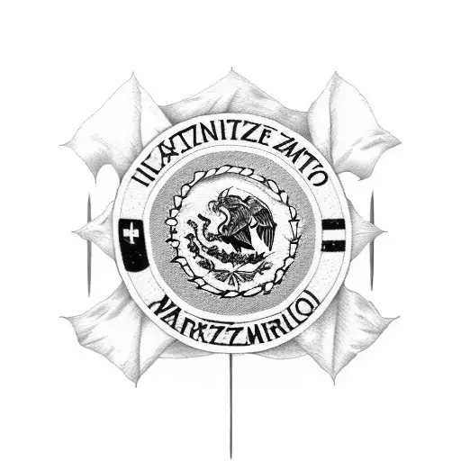 Last Name Martinez with Mexican flag rio grande river Texas flag Santa Cruz dust devils tattoo design idea