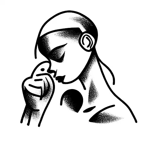 boxer woman tattoo design idea