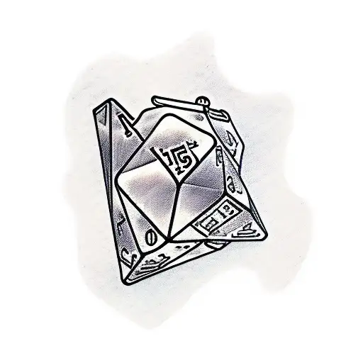 DND Dice Bard tattoo design idea