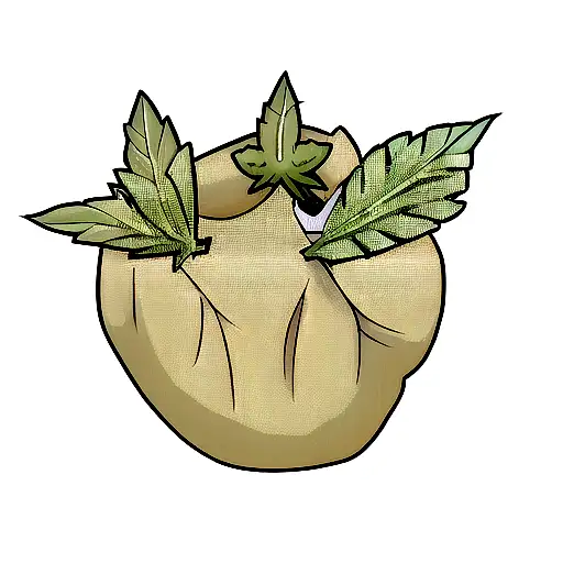 A marijuana leaf transforming into a boxing glove tattoo design idea