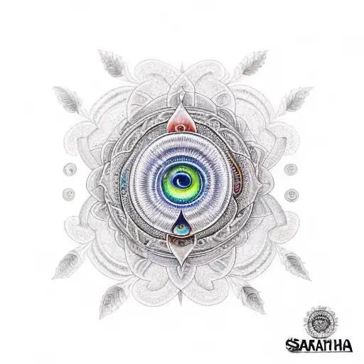 sahahara chakra tattoo design idea