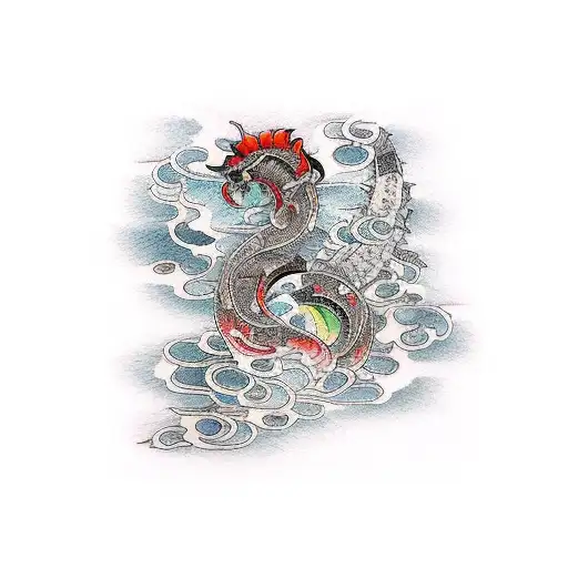 waterfall tattoo design idea